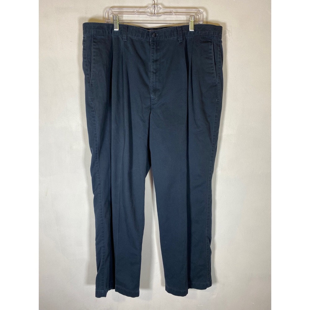 Dockers No Wrinkle Twill 42x30 Double Pleated Classic Fit Navy Dress Pants